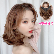 u-shaped wig one-piece micro-curly hair u-shaped half-head long hair lady no trace large wave reissue light hair