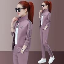 Brand Sports Suit Women 2022 New Spring Autumn Season Fashion Big Code Lady Running Casual Jersey Three Sets