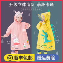 Children raincoat girls 2021 kindergarten boys Children Baby poncho with primary school bags full body rain gear