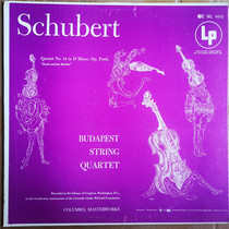 Six-eyed first page front page: Budapest String Quartet-Schubert 14 Quartet LP vinyl
