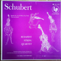 Six-eyed first page front page: Budapest String Quartet-Schubert 14 Quartet LP vinyl