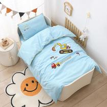 Class A patch embroidered childrens kindergarten quilt three-piece set with A core six-piece set of mother and seven-piece bedding