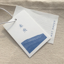 Hangtag collar label high-end clothing custom-made listing printing women's clothing logo hanging card label accessories big dog design