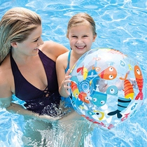 INTEX beach ball childrens inflatable ball swimming water ball thickened baby early education toy large cartoon ocean ball