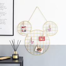 ins Wind Nordic creative personality Wall wall hanging message Photo Wall wrought iron hanging childrens room wall decorations