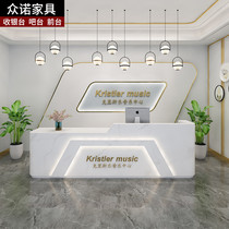 Simple and modern cashier Clothing store counter Company front desk Nordic bar Barbershop beauty salon reception desk