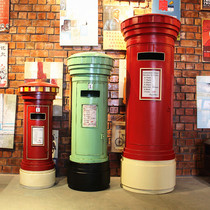 King size vintage British post box model Post box mailbox photography props Bar cafe decoration ornaments