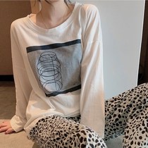 Korean pajamas womens autumn and winter suit student casual ins long-sleeved can be worn outside Princess style home wear two-piece suit