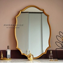  Nordic dressing mirror Bathroom mirror ins wind bedroom makeup mirror Bathroom wall-mounted wall washstand wall-mounted mirror