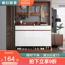 Shoe cabinet Cabinet integrated home door shoe cabinet with hanger integrated and hanging wardrobe small household entrance
