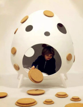 Nordic playground childrens park filming eggshell chair egg house fun glass fiber reinforced plastic sculpture shell custom cartoon