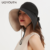 Sunhat ladys summer sunscreen hat large hat hat Hooded Fisherman Hat Sunhat Anti UV Head Hood Hat