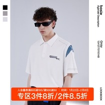 Bosie Gray2021 summer new white POLO shirt men's casual solid color short sleeve thin clothes