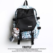 ins tide cool schoolbag male printing middle school students large capacity junior high school students travel female summer backpack backpack primary school students