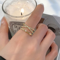 Ring female niche design light luxury sterling silver cold wind fashion personality can be adjusted without fading high-end index finger ring
