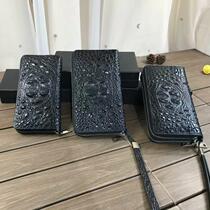 White Vegetable Price Wallet ~ Mens hands with zero wallet Crocodile Bull Leather Long wallet with outer skin wallet high-end atmosphere