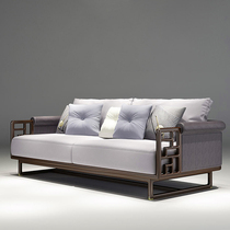 New Chinese solid wood cloth Sofa Combination Sample board room Small family Type light luxury modern Chinese Ukim wood furniture Customized