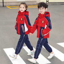 Primary school uniform jackets three sets of autumn and winter grade children class uniform kindergarten yuan fu winter suit