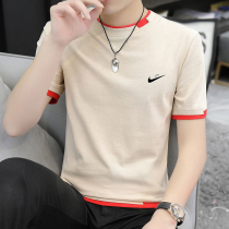 Nike new summer short-sleeved t-shirt mens loose tide brand pure cotton round neck half-sleeved t-shirt 2021 new af top