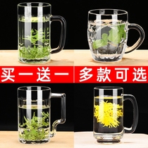 Restaurant tempered glass cup Temperature-resistant beer cup KTV hotel cup Water cup oblique height disinfection special 5 oz