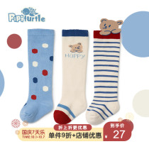 Leather turtle 2021 baby socks newborn baby spring and autumn baby long tube socks cotton knee leg socks autumn