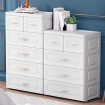 Extra large thick plastic storage box box drawer type storage cabinet household clothes finishing box snack locker