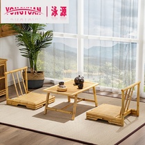 Bamboo rattan Tatami small table Japanese bay window small coffee table Balcony small table Kang Kang table Coffee table Low table Floor table