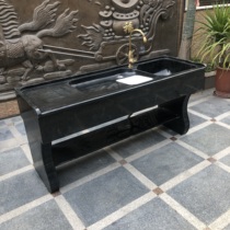 Natural Dali stone pool outdoor stone laundry basin balcony wash basin outdoor integrated whole stone courtyard sink