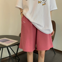 Pregnant womens shorts womens summer wear Korean loose casual leggings summer thin sports five-point pants pregnant womens summer clothes