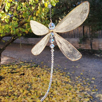 Independent Station hot sale Dragonfly ornaments window exquisite wings metal cross-border new dragonfly sun catcher pendant