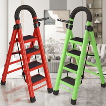 Backgammon ladder household indoor escalator four-step five-step ladder household folding ladder herrthrough multi-function ladder thickening