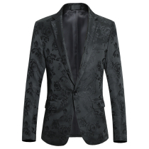 Large size casual small suit male spring and autumn Korean version of handsome slim embroidered embroidery jacket trend mens suit jacket