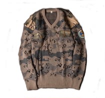 Middle East hegemon Saudi public hair King version of the sea power Marine camouflage training battle autumn and winter sweater military fans have chapter