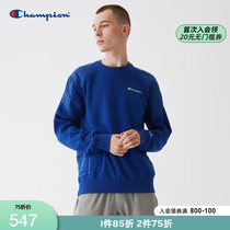 Champion Champion sweater in summer with mens cursive small Logo stitching crew neck sweater tide brand top