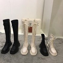 ITSK Martin boots female British style white short boots long boots high Knight boots