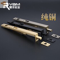 304 stainless steel concealed door bolt double door open door open door bolt lengthened heaven and earth box insert black gold