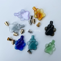 Bear Palm Glass Bottle Necklace Pendant DIY Handmade Creative Gift Color wish Bottle Drift Bottle handmade
