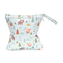 28 * 30cm single zipper digital graphic diaper bag baby stroller hanging bag bag waterproof dry and wet separation