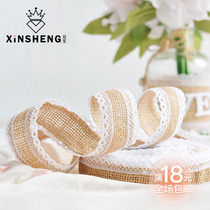 Core Korean fresh lace cotton hemp with floral hand-held flower packaging material ribbon handmade diy gift