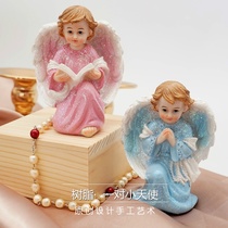 Prayer angel combination Resin icon ornaments Catholic relics Christian gifts One-on-one crafts