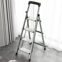 Multifunctional indoor herringbone ladder household aluminum alloy thickened folding four or five step family stair stool ladder portable