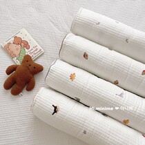 Export Korea ins Wind quilted cotton cylindrical pillow baby embroidered bed crib side sleep long pillow