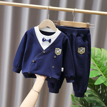 Boys autumn suit childrens college style spring and autumn clothes mens baby Autumn handsome tide childrens clothing 2021 New