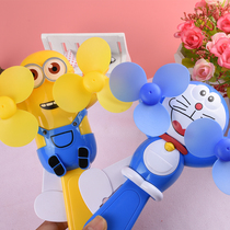 Cartoon cute double head small fan rabbit hand pressure double head summer cool children mini hand fan toy