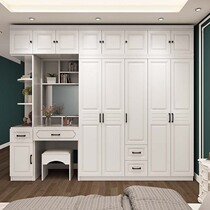 Wardrobe modern simple with dressing table one economical home bedroom cabinet wooden wardrobe side cabinet no installation