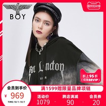 boylondon official website 2021 New inlaid pearl letters tie-dyed couples sweater men and women Spring and Autumn 601202