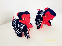 Uzhen blue printed cloth DIY cloth art -12 zodiac monkey chicken dog pig children Qingsheng School handmade class work