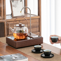 Automatic watering tea boiler set glass cooking teapot office cooking steaming tea kettle household electric pottery stove