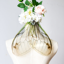 Butterfly elf]Six-pointed star original lolita hand-made cos serving god eight-color wing headdress Hanfu hair accessories