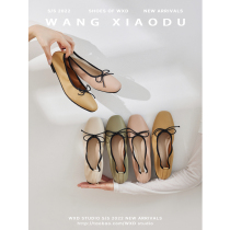 (Wang Xiaotoxic) Rosaceae family of flowers ● Butterfly knot Shallow Mouth Single Shoe Woman 2022 New Commute Fairy Shoes